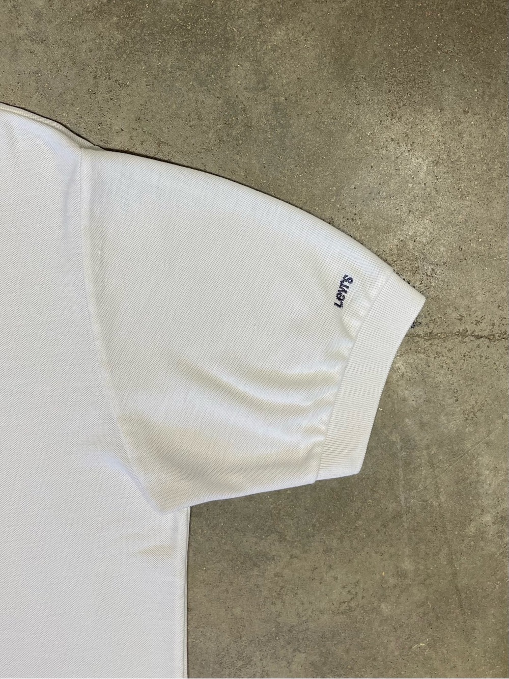 Vintage 80s Levis Single Stitch White Polo Shirt XL - Picture 3 of 8
